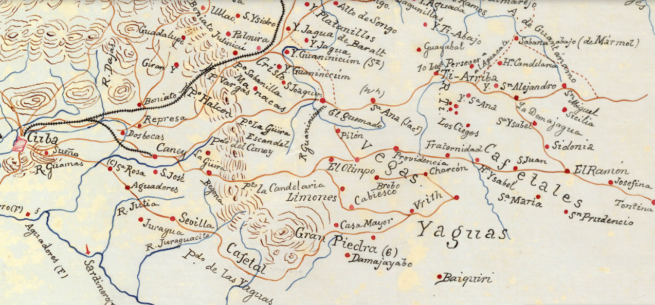 carte 19e s. Est de Santiago