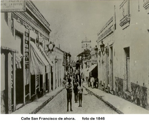 rue commerçante de Santiago de Cuba, 19e siècle