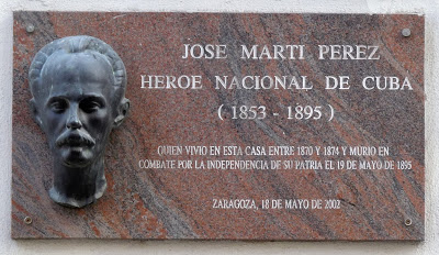 plaque à José Marti à Saragosse